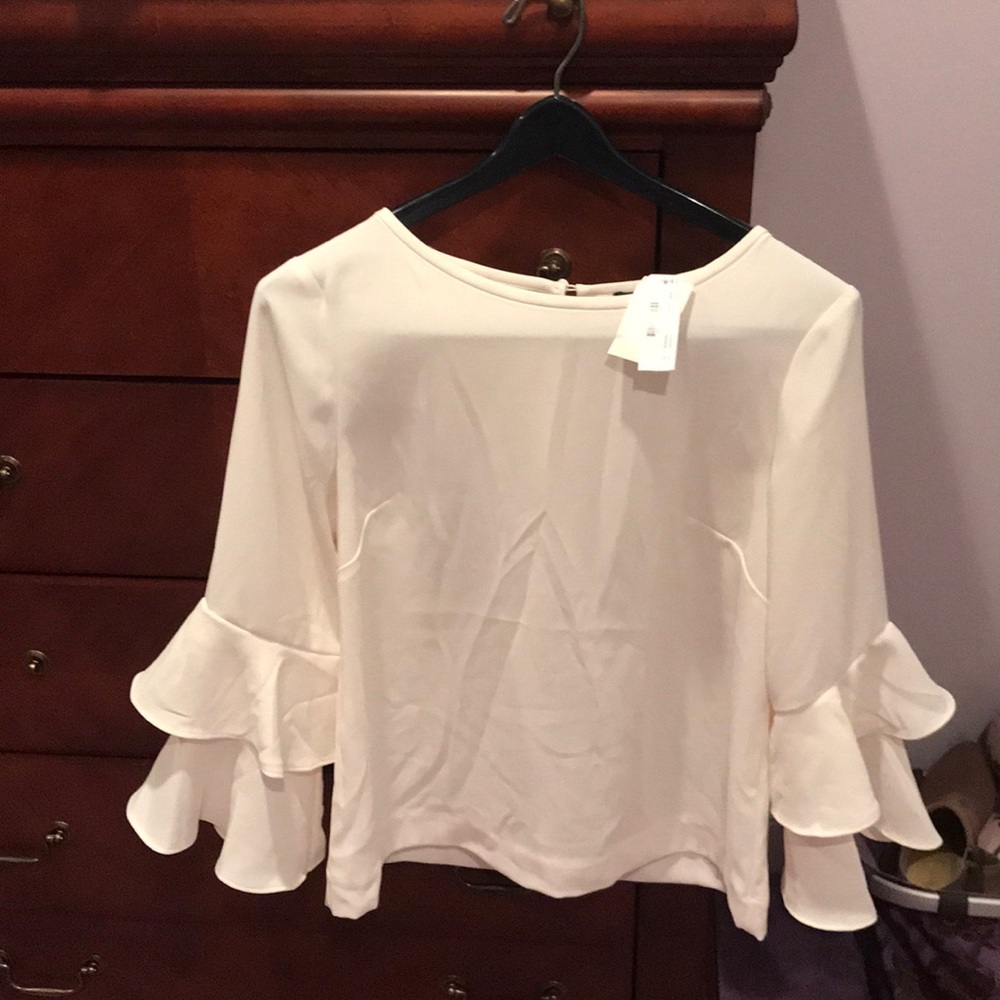J crew white blouse